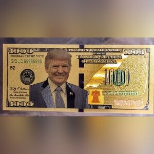 24k Gold Foiled Trump 1000 Bill - New